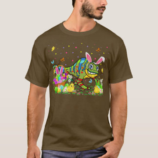 Pasen Chameleon Bunny Egg Hunting Chameleon Easte T-shirt
