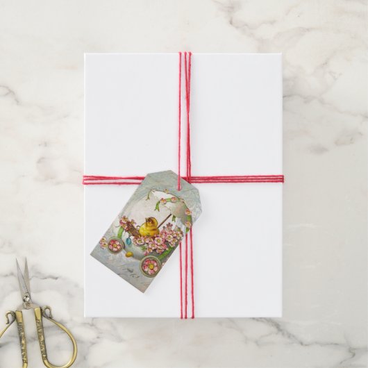 Pasen Chariot Cadeaulabel (Met Touw)