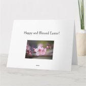 Pasen Cherry Blossom heeft Matthew 28:6. Kaart (Achterkant)