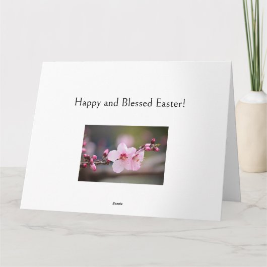 Pasen Cherry Blossom heeft Matthew 28:6. Kaart (Achterkant)