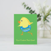 Pasen Chick aangepaste briefkaart (Staand voorkant)