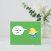 Pasen Chick aangepaste briefkaart (Staand voorkant)