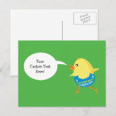 Pasen Chick aangepaste briefkaart (Voorkant / Achterkant)