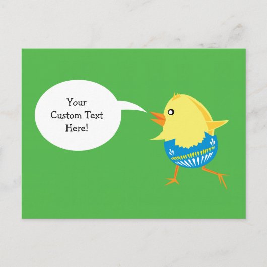 Pasen Chick aangepaste briefkaart (Voorkant)