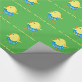 Pasen Chick aangepaste inpakpapier (Hoek)