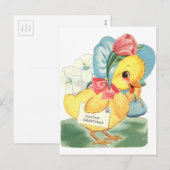 Pasen Chick Groeten Feestdagenkaart (Voorkant / Achterkant)