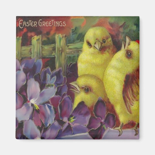 Pasen Chick Groeten Magneet (Voorkant)
