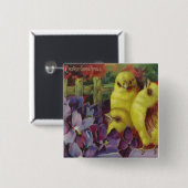 Pasen Chick Groeten Vierkante Button 5,1 Cm (Voorkant /achterkant)