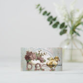 Pasen Chick Winkelwagen van Lilacs Visitekaartje (Staand voorkant)