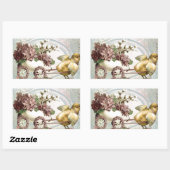 Pasen Chick Winkelwagen Vol Lilacs Rechthoekige Sticker (Vel)