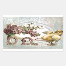 Pasen Chick Winkelwagen Vol Lilacs