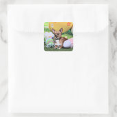 Pasen - Chihuahua - Rambo Vierkante Sticker (Tas)