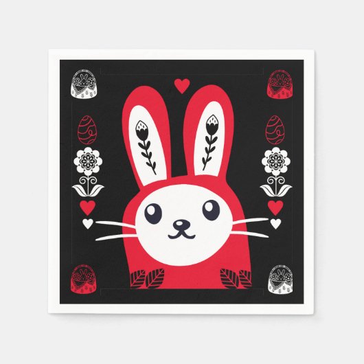 Pasen Chocolade Bunny Decor Servet (Voorkant)