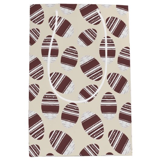 Pasen Chocolade Ei Patroon Medium Cadeauzakje (Voorkant)