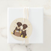 Pasen Chocolade Labrador Retriever Honden Bedankjes Labels (In situ)