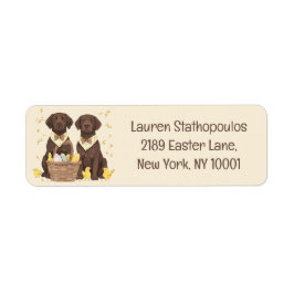 Pasen Chocolade Labrador Retriever Honden Etiket
