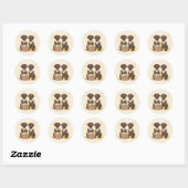 Pasen Chocolade Labrador Retriever Honden Ronde Sticker (Vel)