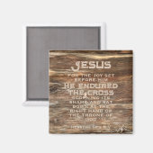 Pasen Christelijk Bijbelvers Verdrietig Hout Magneet (Voorkant / Achterkant)