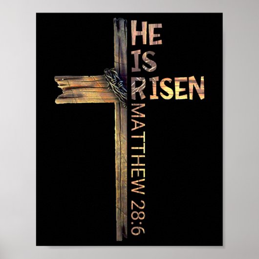 Pasen Christelijk hij is een ontstane zon herrijze Poster (Voorkant)