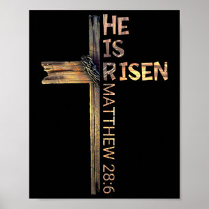 Pasen Christelijk hij is een ontstane zon herrijze Poster