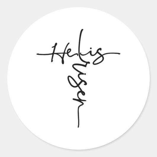 Pasen Christelijk hij is een ontstane zon herrijze Ronde Sticker (Voorkant)