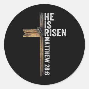 Pasen Christelijk hij is een ontstane zon herrijze Ronde Sticker