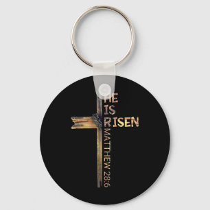 Pasen Christelijk hij is een ontstane zon herrijze Sleutelhanger