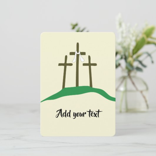 Pasen Christelijk sjabloon Kaart (Staand voorkant)