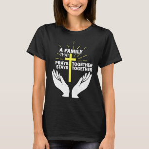 Pasen Christelijke familie bidt samen T-shirt