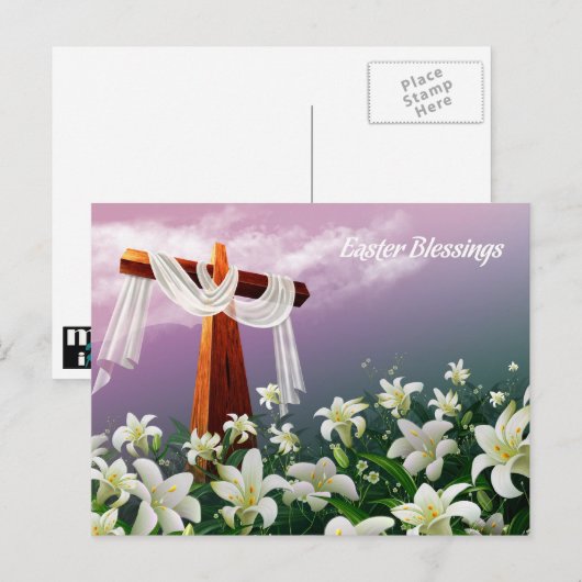 Pasen. Christelijke godsdienst Feestdagenkaart (Voorkant / Achterkant)