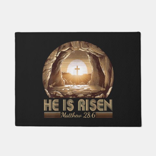 Pasen christen Hij is opgestaan Jezus Deurmat (Voorkant)