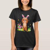 Pasen Cockapoo Dog Bunny Egg Hunting Cockapoo Eas T-shirt (Voorkant)