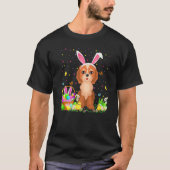 Pasen Cockapoo Dog Bunny Egg Hunting Cockapoo Eas T-shirt (Voorkant)