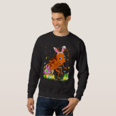 Pasen Cockroach Bunny Egg Hunting Cockroach Easte Trui (Voorkant volledig)