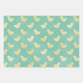 Pasen Collectie van 3 Giftwrap Bunny Chick Inpakpapier Vel (Voorkant 3)
