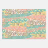 Pasen Collectie van 3 Giftwrap Bunny Chick Inpakpapier Vel (Voorkant)