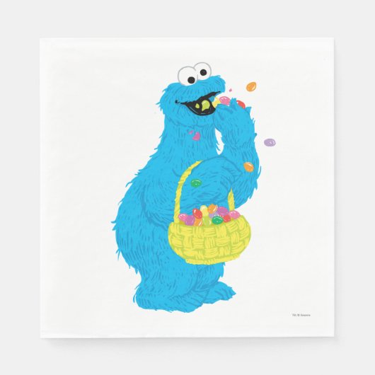 Pasen Cookie Monster Servet (Voorkant)