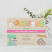 PASEN COOKIE PARTY UITNODIGING (Staand voorkant)