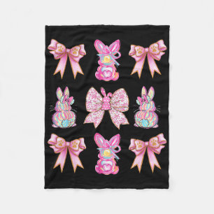 Pasen Coquette Paashaas Coquette Penseelstreek Fleece Deken