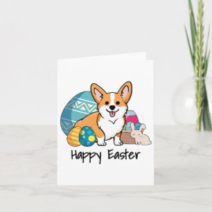 Pasen Corgi Hond Gelukkig Pasen Kaart