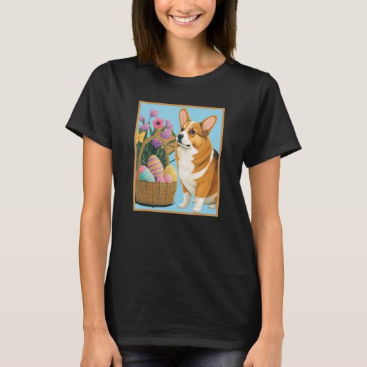  Pasen Corgi T-shirt (Voorkant)