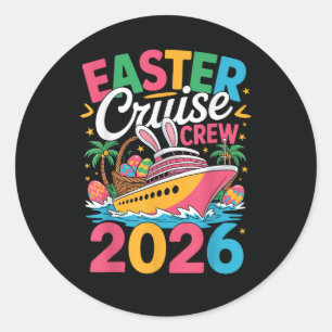 Pasen Cruise Bemanning 2026 Overeenkomstige Famili Ronde Sticker
