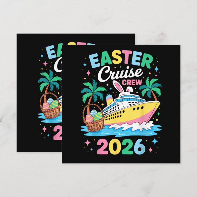 Pasen Cruise Bemanning 2026 Overeenkomstige Gezins (Voorkant / Achterkant)