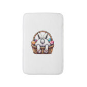 Pasen Cute Bunny Mand Basket Jagen op Chocolade Ei Badmat (Voorkant Verticaal)