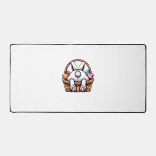 Pasen Cute Bunny Mand Basket Jagen op Chocolade Ei Bureaumat