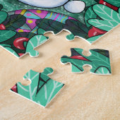 Pasen Cute Konijn Knuffel Versierde Ei Legpuzzel (Zijkant)