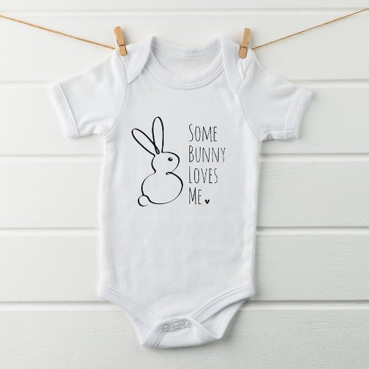 Pasen Cute Some Bunny Loves Me Romper
