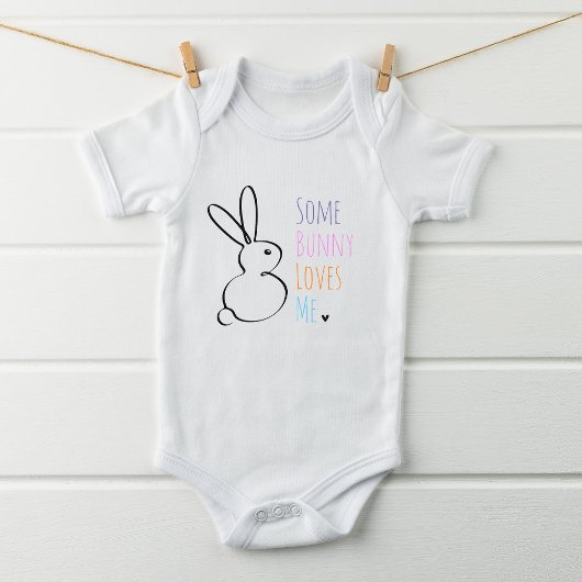 Pasen Cute Some Bunny Loves Me Romper