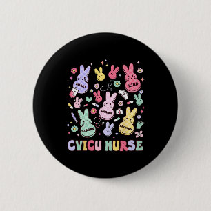 Pasen Cvicu Cardiac Nurse Bunny Pediatric Retro C Ronde Button 5,7 Cm