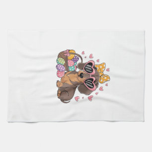 Pasen Dackels Mooie Dackel T-shirt Theedoek